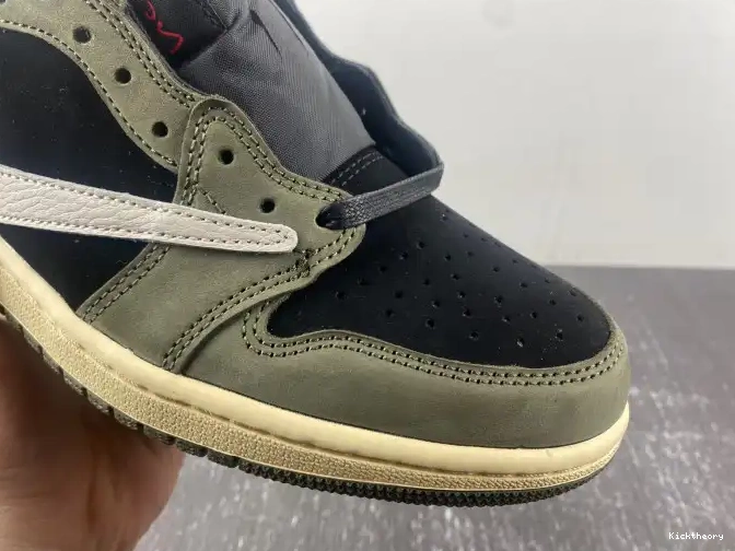 Kick Theory OG TRAVIS 1 SCOTT DM7866-002 X AIR JORDAN 'BLACK LOW SP OLIVE' 0507
